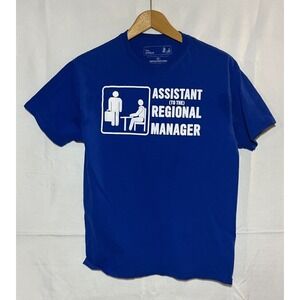 The Office Assistant to the Regional Manager Blue Graphic T-Shirt Mens Medium
